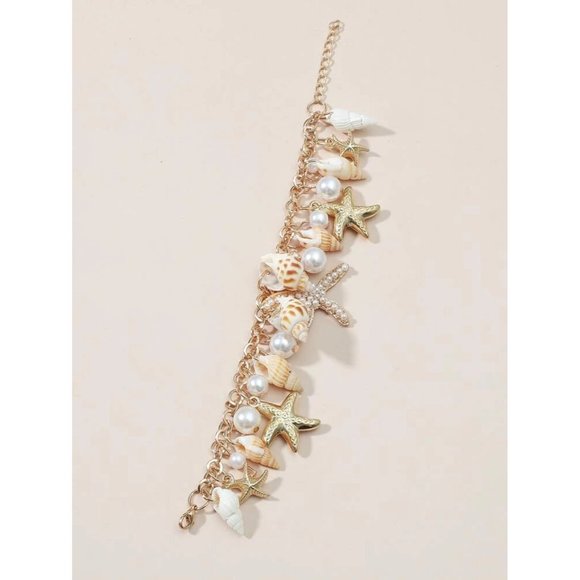 Shell & Starfish Charm Bracelet - Picture 3 of 3